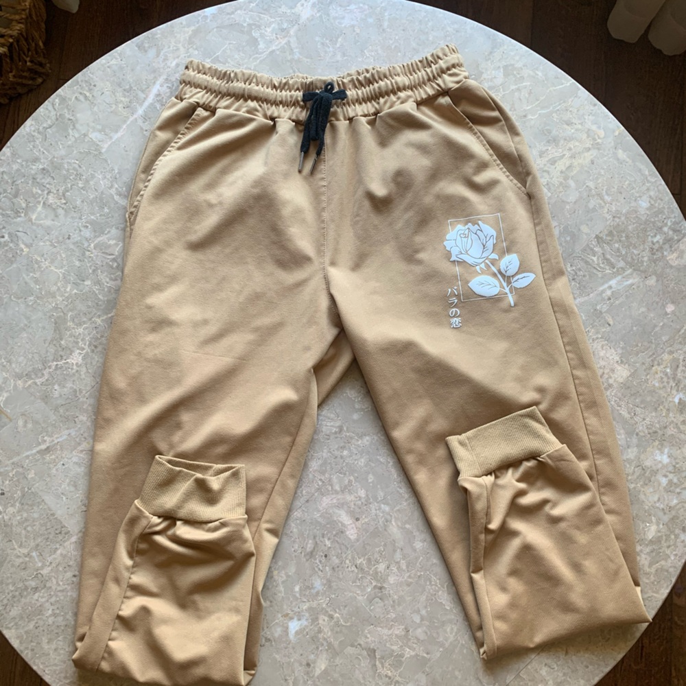 Tan Kids Jogger Pants